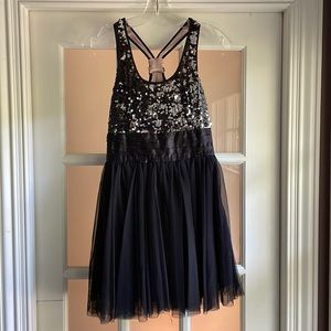 Black sequin party dress